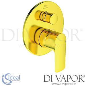 Ideal Standard Connect Air | Concept Air Built-In Brushed Gold Bath & Shower Mixer - Aug 2017 - Spare Parts A7035A2 GEN1